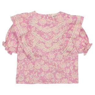 54 Little家 the new society SS24春夏女宝花边领上衣短裤半裙