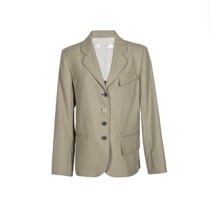 D-HARRY/迪哈利新款通勤小巧领面灰绿色外套DH231A95909D