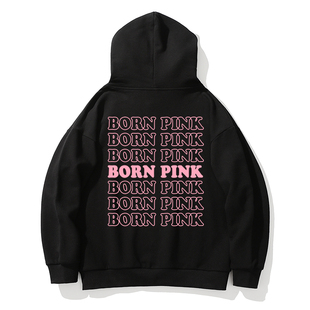 blackpink周边联名卫衣秋2023世巡演唱会JENNIE同款连帽衣服lisa