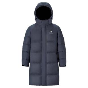 骆驼男装中长款羽绒服男冬季2025新款三防加绒加厚防寒保暖外套男