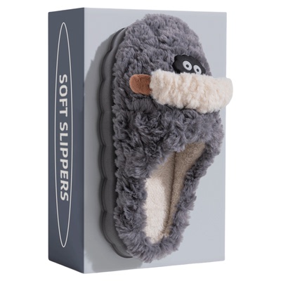 棉拖鞋男情侣家居厚底毛毛绒