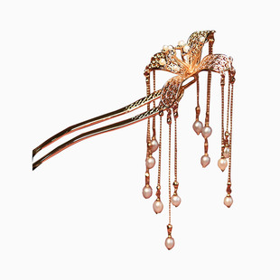 华容珠翠手工珍珠发簪发钗步摇古典古风盘发饰品汉服旗袍流苏头饰