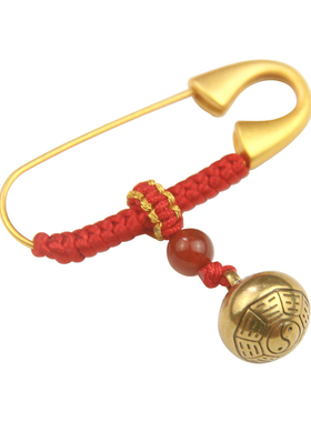 潮汕红花仙草葫芦挂件压惊别针
