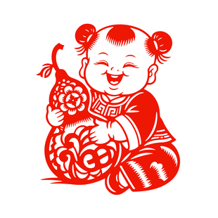 福娃窗花福字剪纸乔迁葫芦静电贴玻璃门贴窗贴2026马年新年春节