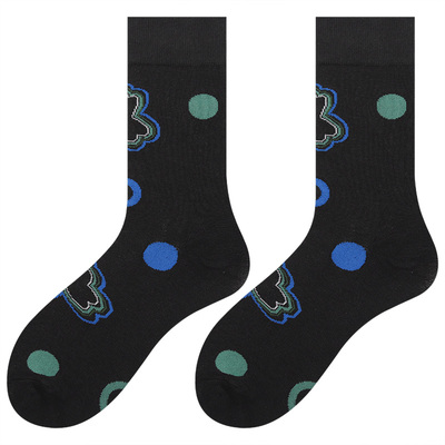 小众潮袜情侣渐变拼色ins潮袜