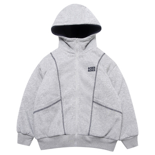 男童秋冬加绒卫衣外套洋气儿童冬季加厚棒球服中大童春秋运动上衣