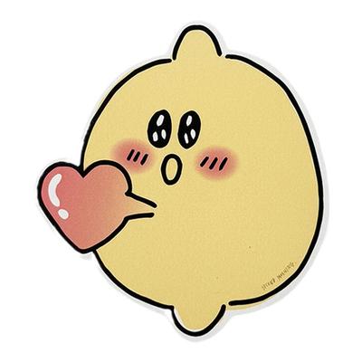 柠檬红薯卡通明信片小贺卡片