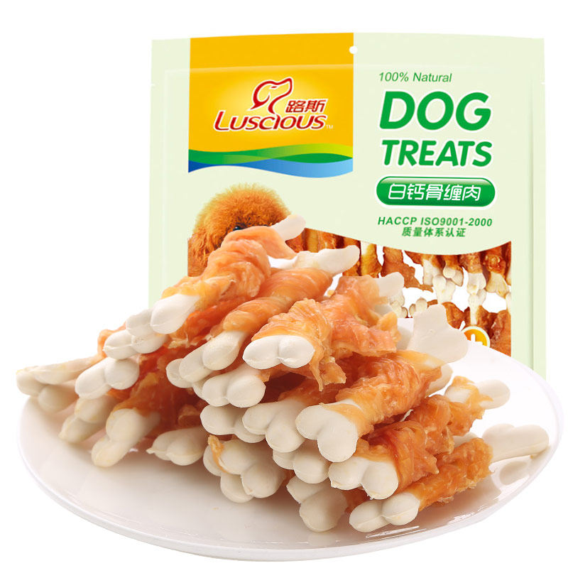 路斯狗零食白钙骨400g磨牙健齿
