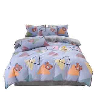 冬季ab面纯棉珊瑚绒四件套一面230x230单面加绒定做法兰绒床笠7x7