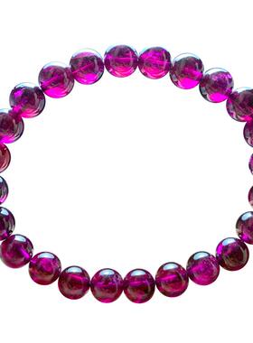 天然紫牙乌石榴石手串礼物情侣款