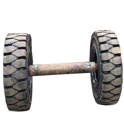 加重前后桥大吨位拖车轴实心胎半轴短轴配130 轴头1061型轴头车轴