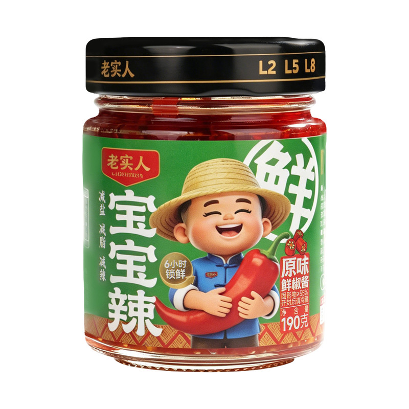 老实人江西特色辣椒酱微辣宝宝辣