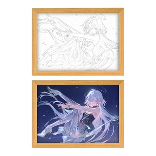 鸣潮莫宁周边二次元动漫镜子灯光画装饰相框画小夜灯摆件生日礼物
