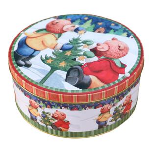 蛋黄酥曲奇饼干糖果包装盒烘焙盒空盒子大号圆形收纳盒子铁皮盒子