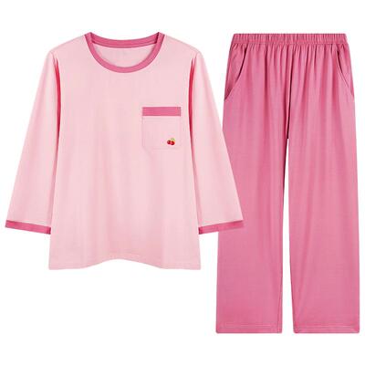好波【冰瓷棉系列】春夏长袖长裤睡衣一男一女家居服套装HJT2503
