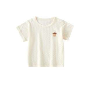 儿童纯棉短袖宝宝t恤a类婴儿薄款上衣夏季衣服男童半袖网眼透气