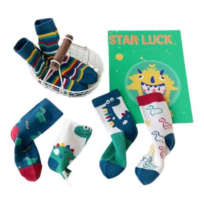 秋季儿童卡通长筒袜棉质无骨宝宝