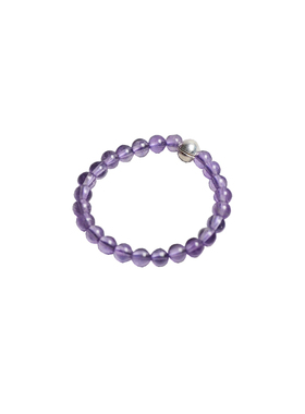 Ciel原创天然透体紫水晶戒指极细2mm指环关节戒尾戒女二月生辰石