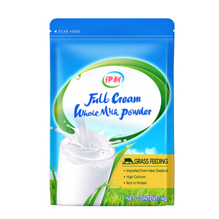 伊利新西兰原装进口全脂纯奶粉1000g袋装全家营养高蛋白高钙成人