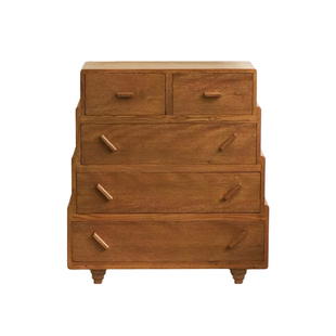 Ni+尼家复古风实木五斗柜客厅中古风收纳柜侘寂风边柜餐厅餐边柜