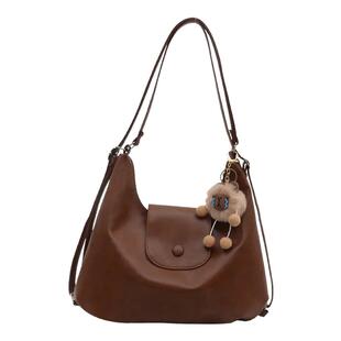 小众百搭托特包包女2025新款大容量通勤双肩包复古质感腋下单肩包