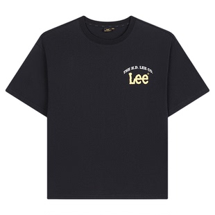 Lee kids儿童夏季纯棉t恤短袖男童女童中大童圆领运动上衣透气