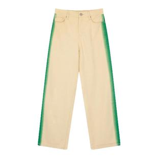 SHORT SENTENCE春夏女士时尚撞色渐变直筒牛仔裤银泰 301604