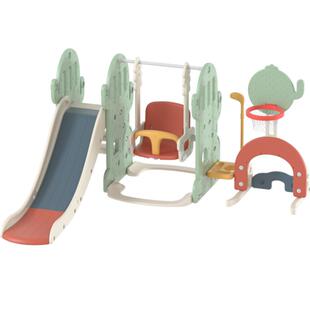 曼龙滑滑梯秋千组合儿童乐园室内大号家用小型游乐场玩具宝宝滑梯