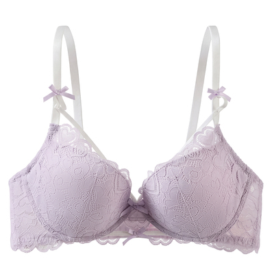 六只兔子薄款显瘦法式蕾丝文胸