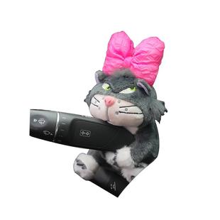 汽车摆件猫咪怀挡装饰品可爱公仔毛绒玩偶转向灯雨刮器个性路西法