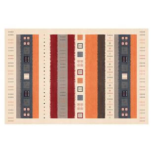 地毯客厅2026新款多巴胺亚麻防水圈绒茶几地垫免洗可擦卧室床边毯