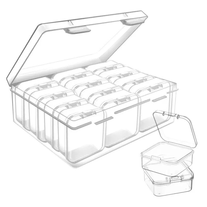 拼豆豆高透加厚分装收纳盒