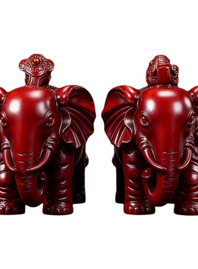 2026成对大法大象摆件新中式树脂装饰品电视酒柜工艺大师布局专用