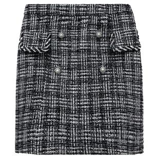 JESSICA杰西卡春季新款小香风时尚优雅百搭修身短裙212213