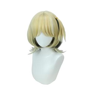 第五人格 机械师cos假发仿真头皮顶黑色挑染金色假毛玫瑰内网