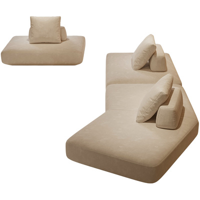 不规则异形模块转角沙发