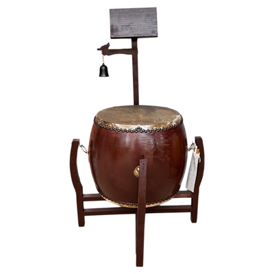 帝钟铃鼓黄牛皮椿木寺庙道场法器