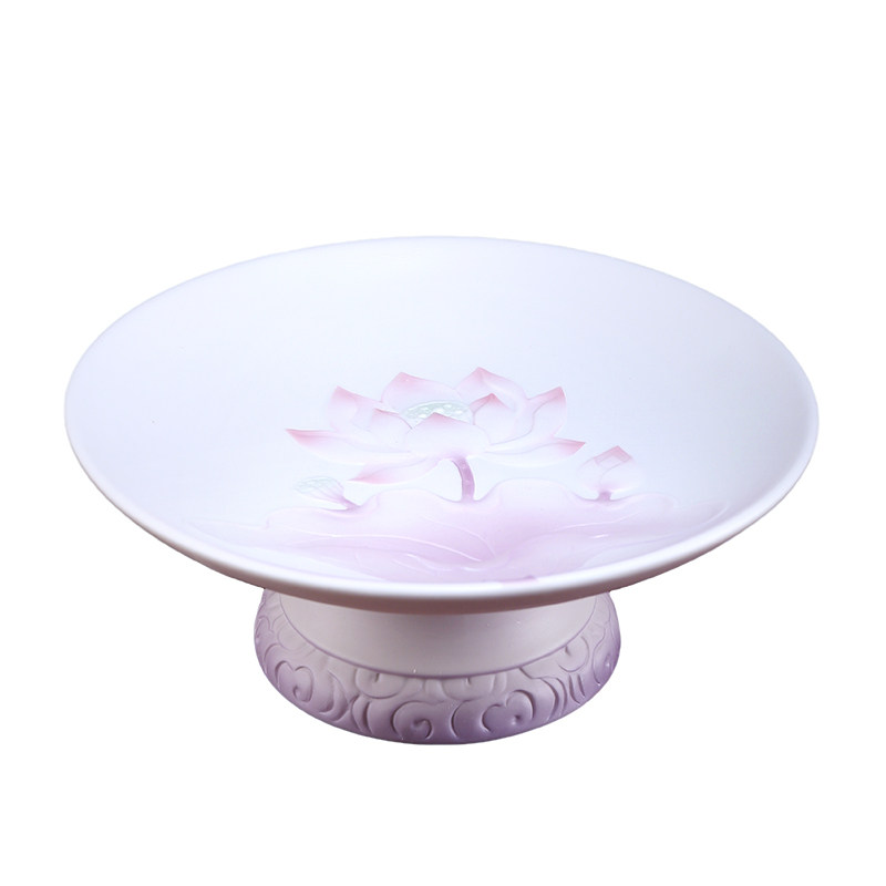 陶瓷莲花供盘供果果盘供佛水果盘
