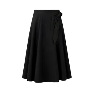 孙千同款黑色高智感秋冬2026超美半身裙女气质a字裙子毛衣两件套
