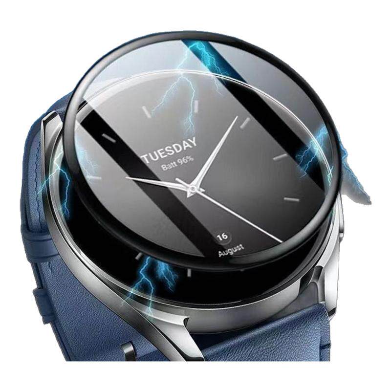 适用小米手表watchs4sport保护膜小米watchs2钢化膜s1pro全屏手表贴膜color2表盘钢化膜防摔屏幕运动版陶瓷膜