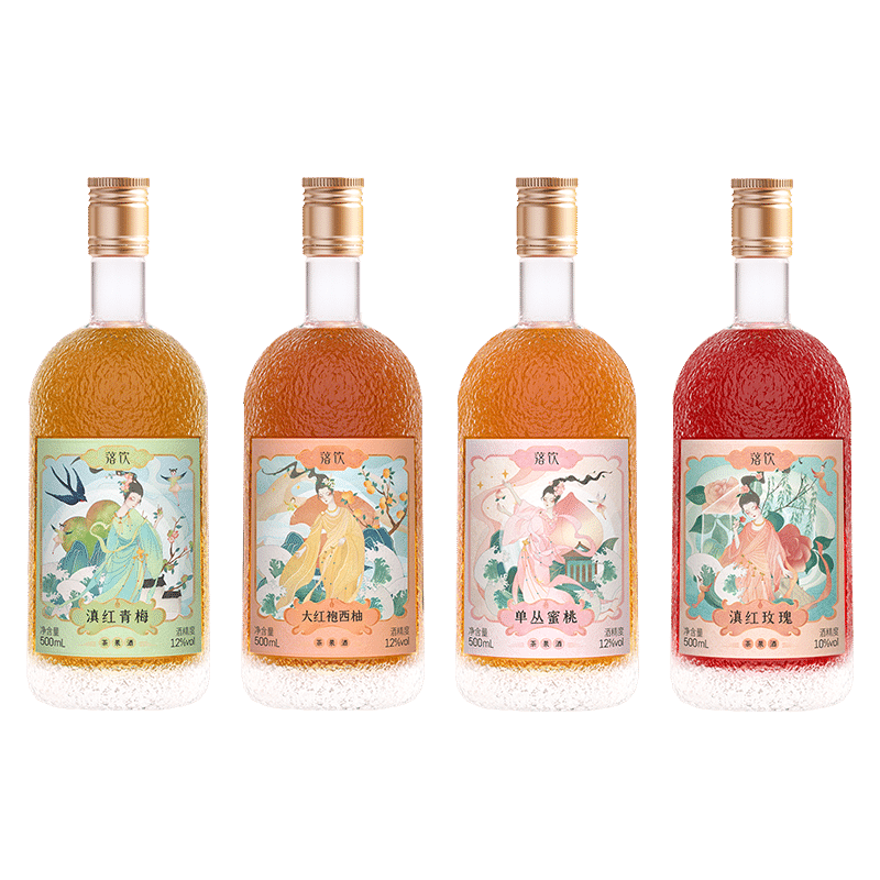 落饮茶果酒女生喝的酒500ml4瓶