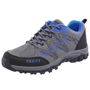 春夏季透气防臭网布工作鞋防滑耐磨工地干活网鞋上班做事网面男鞋