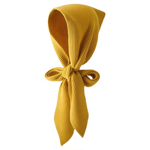 韩系氛围感黄色针织披肩秋冬保暖帽子围巾一体式百搭连帽大衣围脖