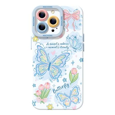 适用苹果17手机壳女款iphone16pro保护套13mini全包14防摔11/12/xs软外壳7plus硅胶8高级15简约se卡通max蝴蝶