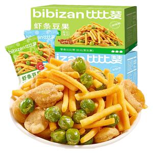 比比赞虾条豆果8090怀旧解馋膨化零食小吃休闲食品大礼包批发整箱