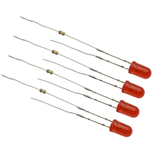 220v电源指示灯 3MM红色发光二极管排插插座灯珠带电阻 包邮10只