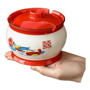 创意鸳鸯烟灰缸带盖家用客厅办公室中式高级感小众陶瓷烟缸防飞灰