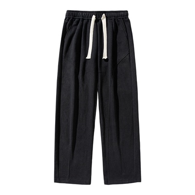 400G重磅质感休闲裤男弧形卫裤