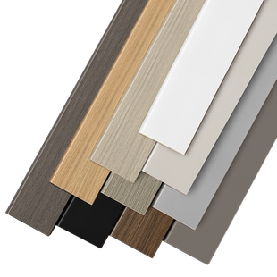 新款竹木纤维踢脚线可泡水实木木质贴脚线6cm8公分木塑地脚线家用