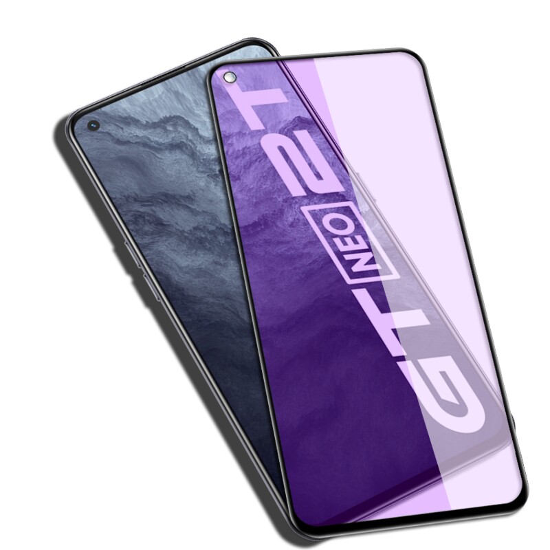 适用realme GTNeo2T黑边钢化钻石膜真我gtneo2t全屏覆盖RMX3357防爆玻璃5G手机高清磨砂抗指纹防蓝光保护贴
